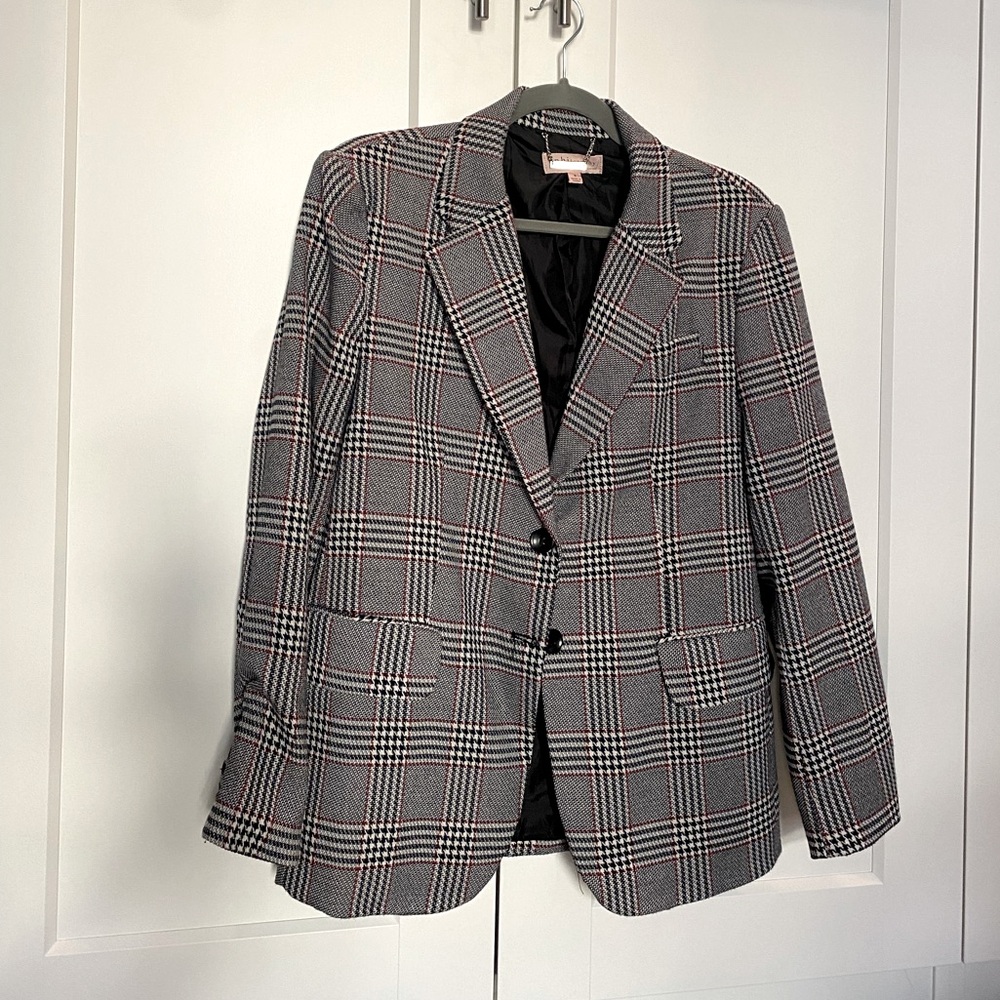 Philosophy Glen Plaid Two Button Blazer